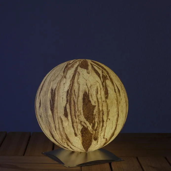 Gartenlampe, Aussenlampe �Sahara Kugelleuchte� runde Leuchte mit Edelstahlfu�